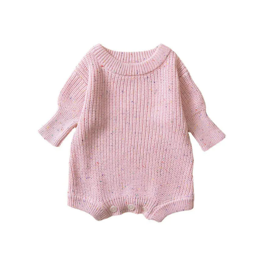 Baby Girls' Fashionable Knitted Jumpsuit