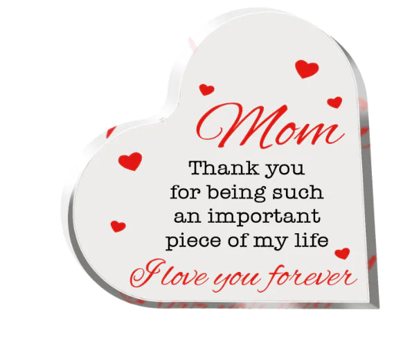 Acrylic Heart Plaque for Mother's Day Gift (1 Piece)