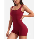 One Piece Jumpsuits for Women Tummy Control V Back Scrunch