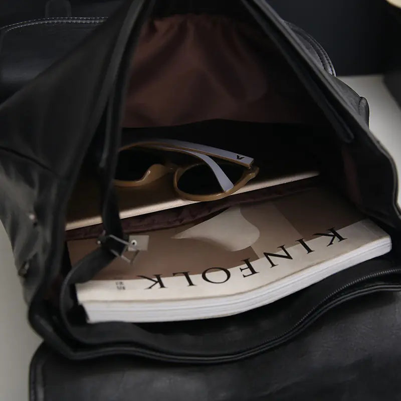 Men's PU Leather Laptop Backpack - Comfort Gift Box