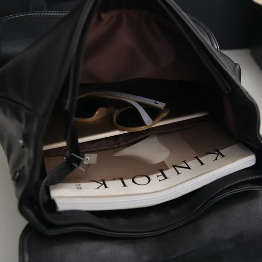 Men's PU Leather Laptop Backpack - Comfort Gift Box