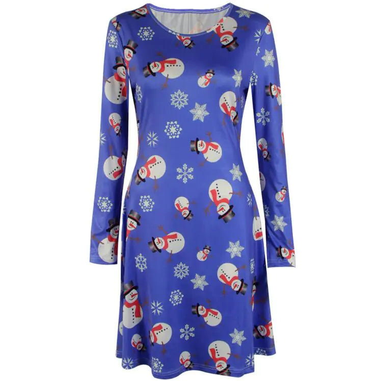 Christmas Print Dress