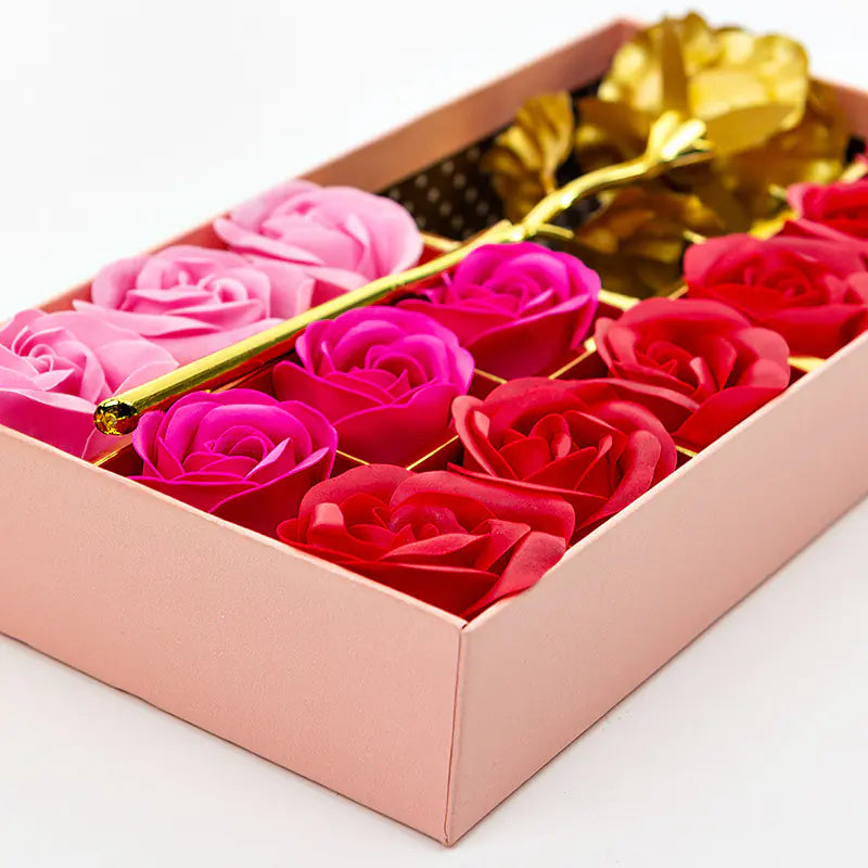 12 Rose Soap Flower Gift Box