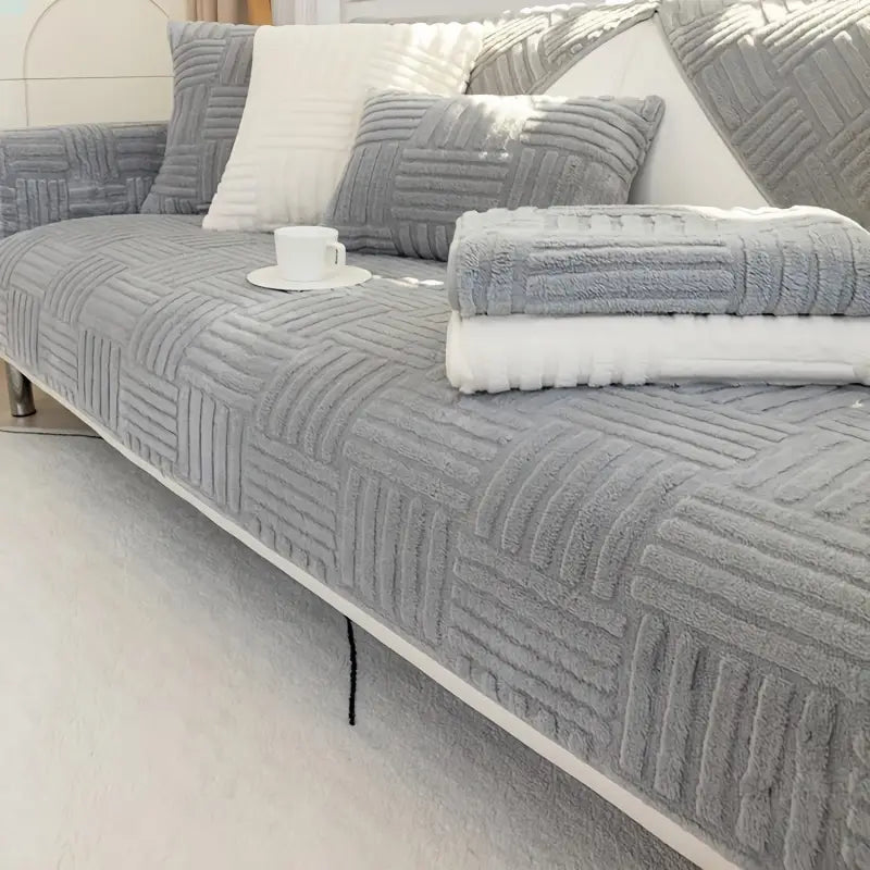 Plush Striped Non-slip Sofa Cushion 35.43"x70.87" - Comfort Gift Box