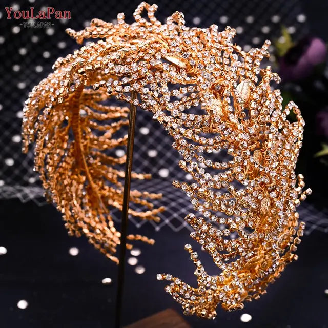 Luxury Rhinestone Hair Band for Wedding Bride