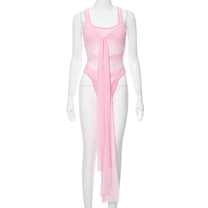 Top Mesh See-through Jumpsuit