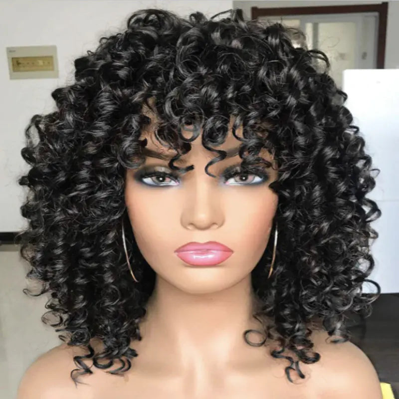 Women's Fluffy High-Temperature Silk wig