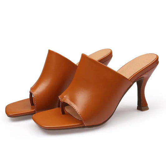 Black Split Toe Stiletto Low Heel Rhinestone Set