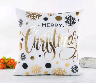 Exclusive Gold Foil Christmas Pillow Covers (Set)