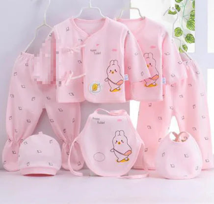 Luxury 7-Piece Cotton Clothing Set for Newborns