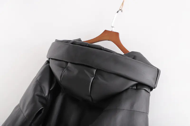 Warm Cotton Jacket, PU Leather Coat, PU Jacket