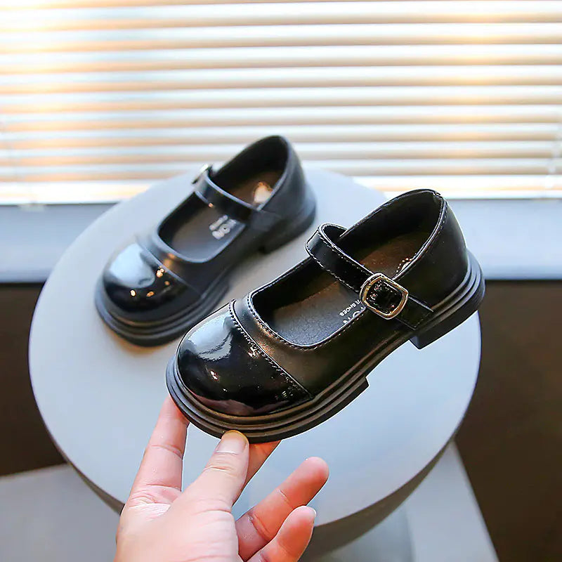 Girls' British Style Patent Leather Dress Shoes