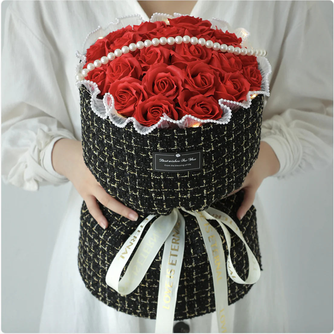 Classic Blue Rose Soap Bridal Bouquet