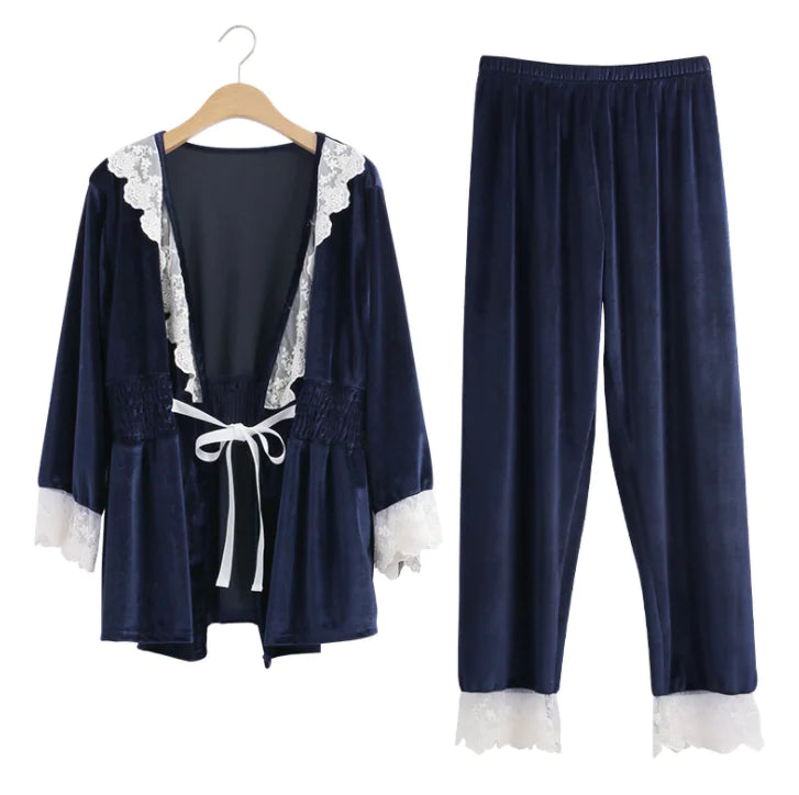 Velvet Loungewear Set - Sexy Pajamas - Comfort Gift Box