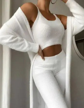 3-Piece Fuzzy Fleece Loungewear Set - Comfort Gift Box