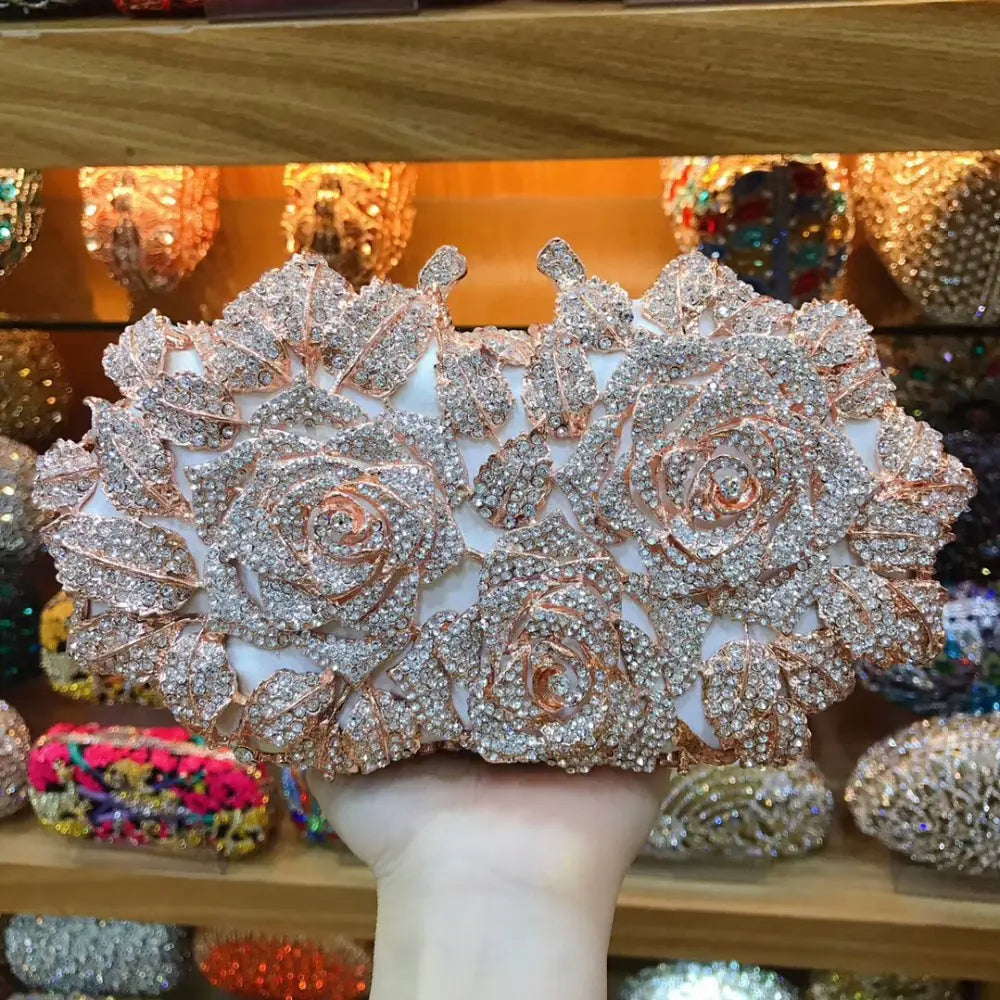 Rhinestone Evening Clutch Bag for Weddings & Parties