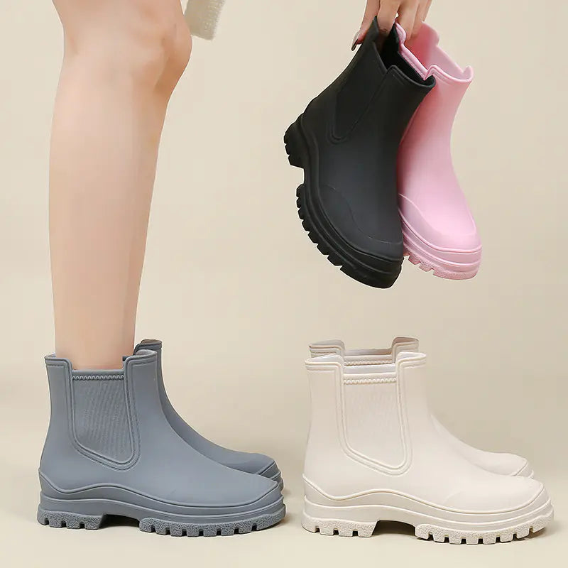 Women's Waterproof Non-slip Rubber Rain Boots - Comfort Gift Box
