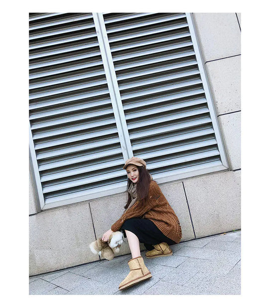 Women's Rhinestone  Short Snow Boots