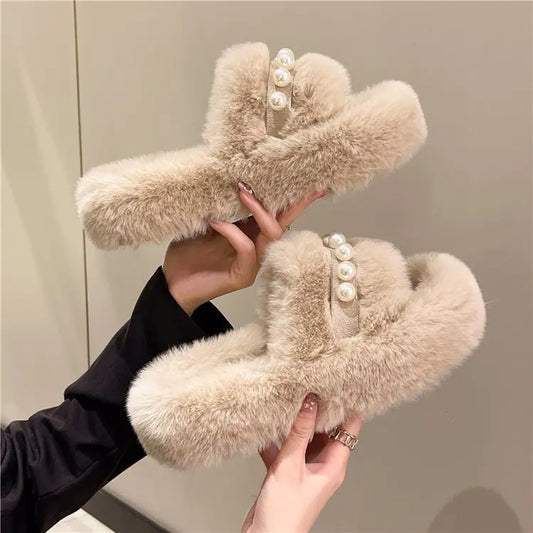 Furry Air-Conditioned Room Slippers