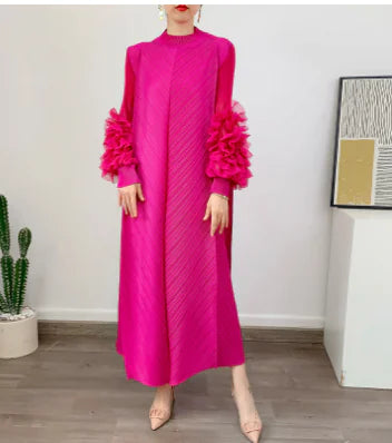 Long Floral Print Maxi Dress