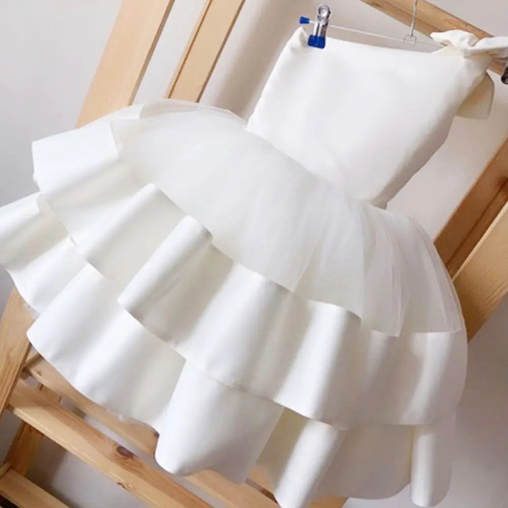 One-Shoulder Fluffy Princess Dress for Girls