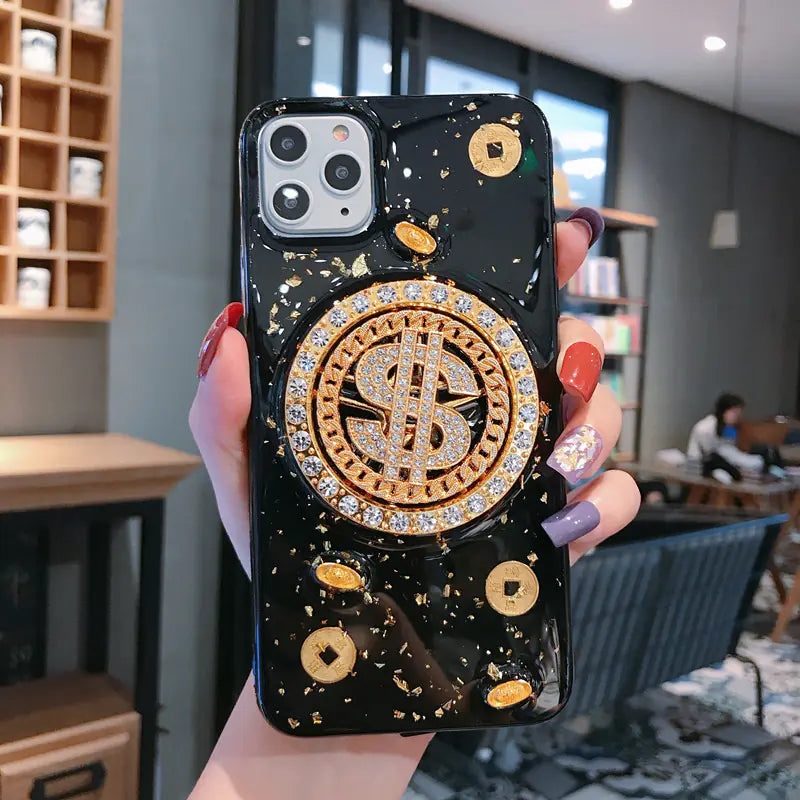 Luxury 3D Diamond Dollar Turnplate Phone Case