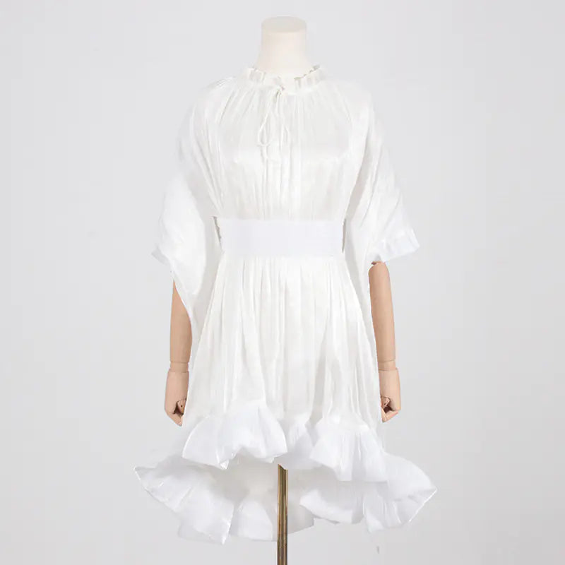 Stylish Sleeveless Ruffled Hem Dress from Australia