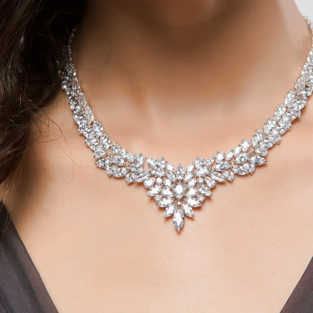 Bride Necklace Set with AAA Zircon Luxury Jewelry