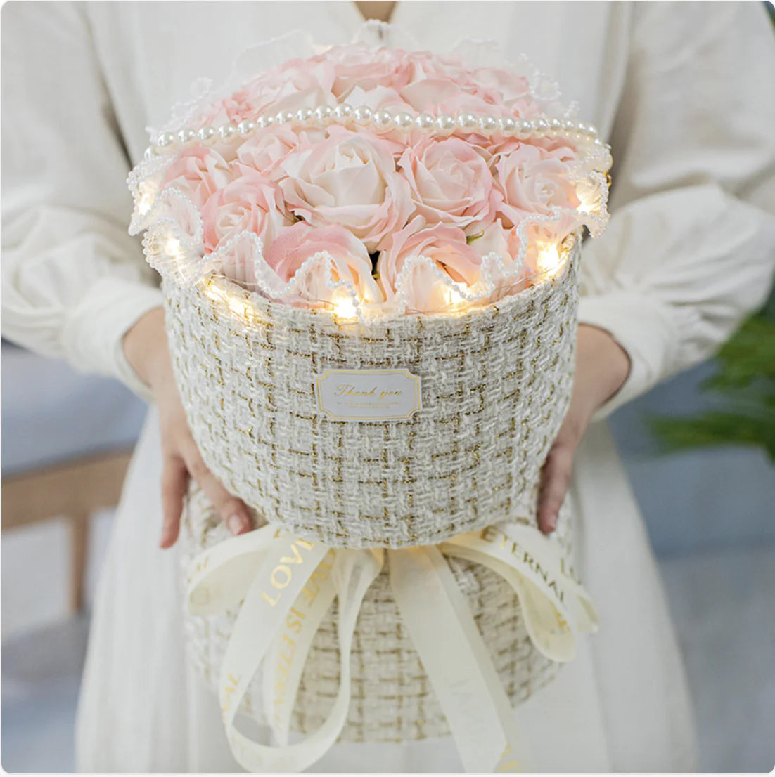 Classic Blue Rose Soap Bridal Bouquet