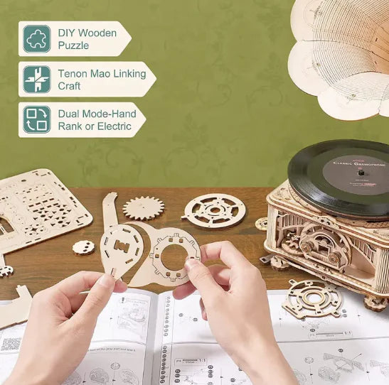 Wooden Gramophone Model