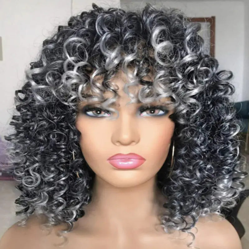 Women's Fluffy High-Temperature Silk wig