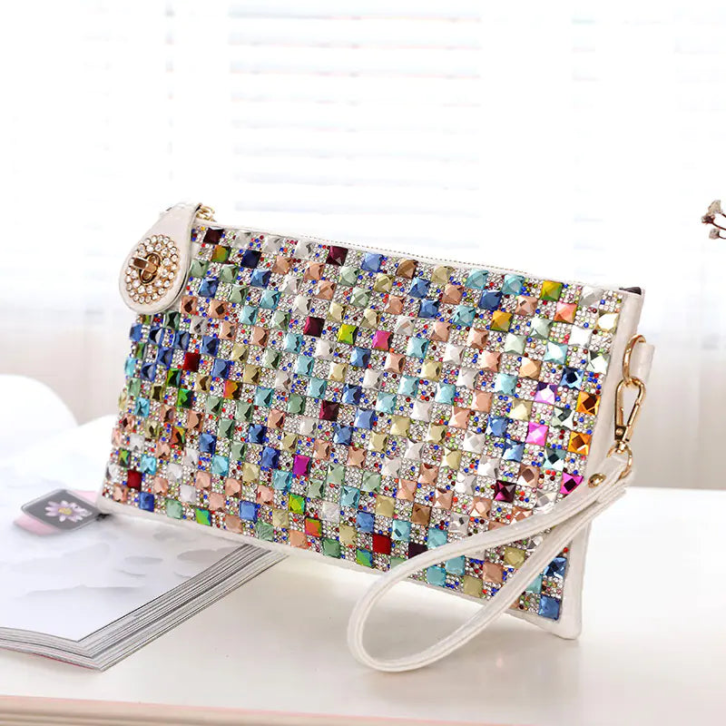 Rhinestone Clutch Bag for Ladies - Fashion Diamond Style
