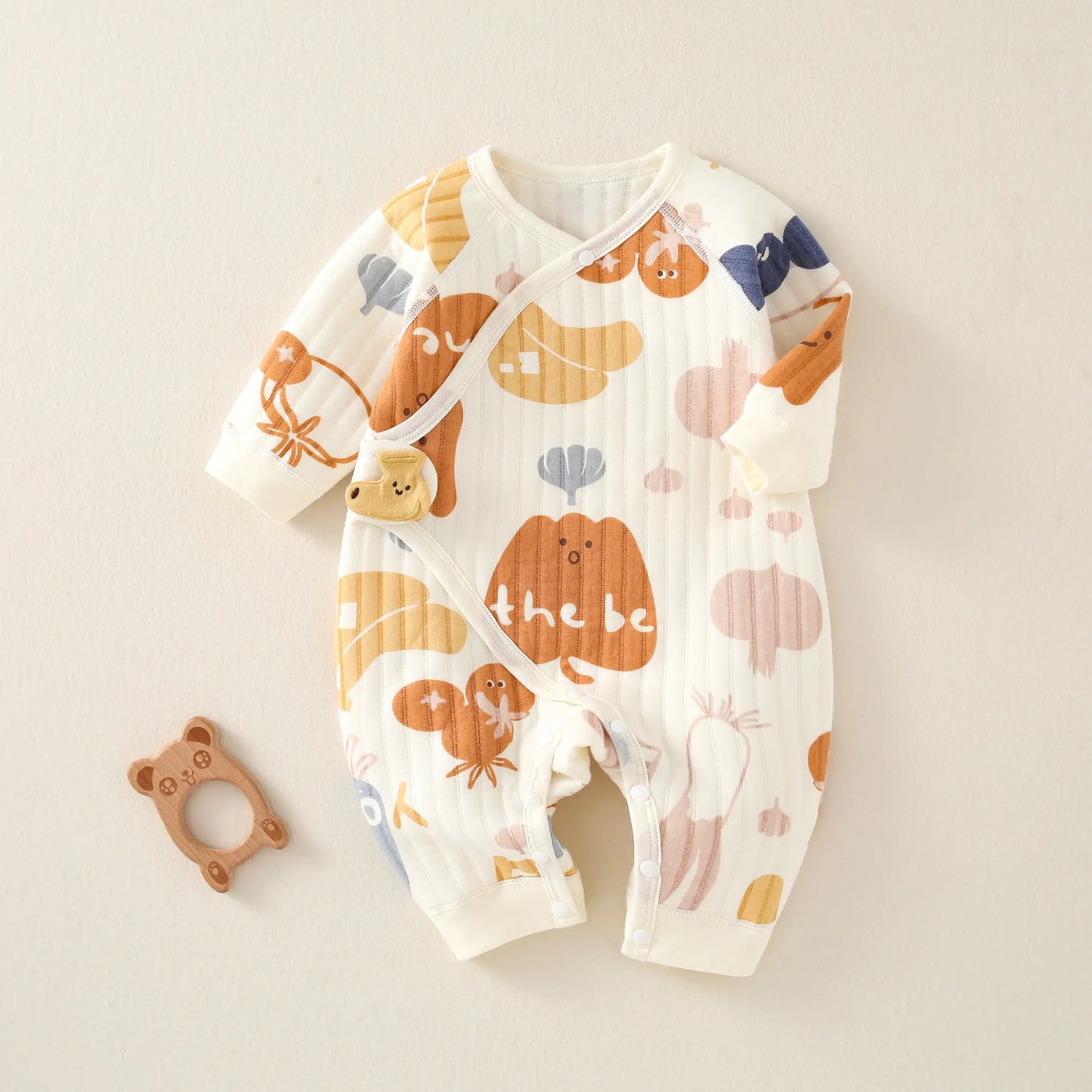 Warm Quilted Newborn Baby Jumpsuit