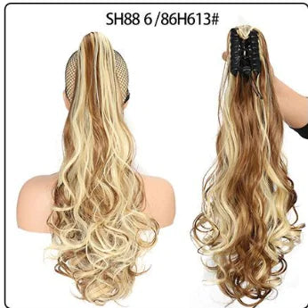 Fluffy Natural Lifelike Claw Clip Ponytail