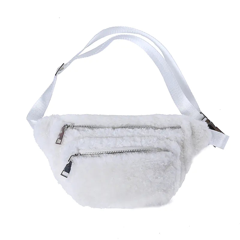 Furry Crossbody Bag for Women - Versatile Japanese Style