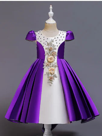 Fluffy Embroidered Princess Dress for Girls