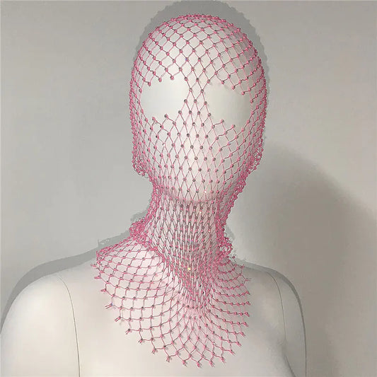 Fashion Rhinestone Fishnet Scarf for Holiday Performances