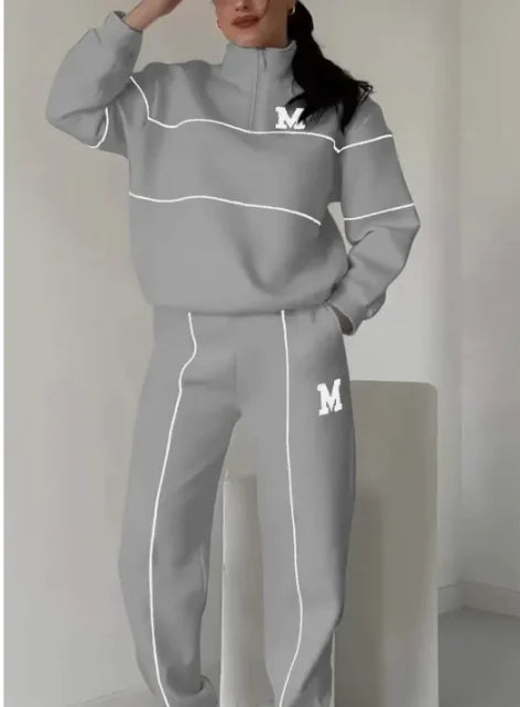 Womens 2 Piece Outfits Lounge Hoodless Pullover Sweatshirt Sweatsuit Sets Sweatshirt Baggy Fashion Sweatpants With Pockets - Comfort Gift Box