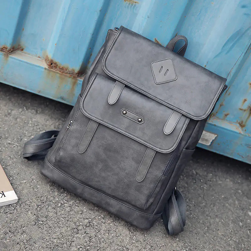 Men's PU Leather Laptop Backpack - Comfort Gift Box