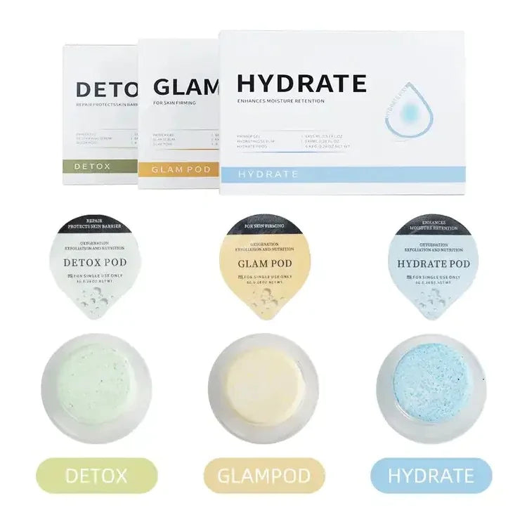 Skincare Liquid Boxes: Detox, Illuminating, Glam, Hydration - Comfort Gift Box
