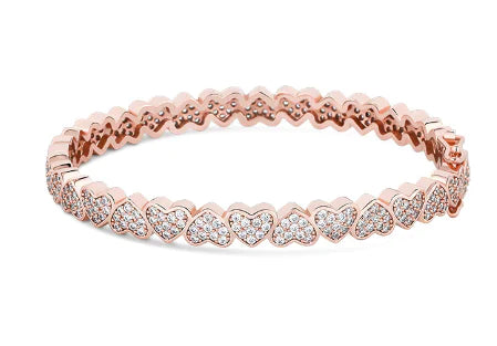 Real Gold Plated Hip Hop Love Bracelet for Men and Women