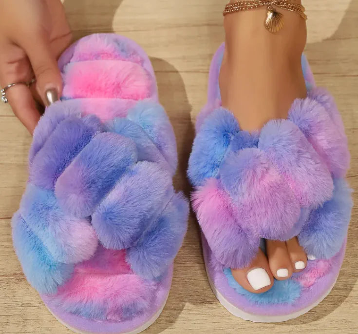 Fluffy Comfort Women's Non-Slip Slippers - Comfort Gift Box