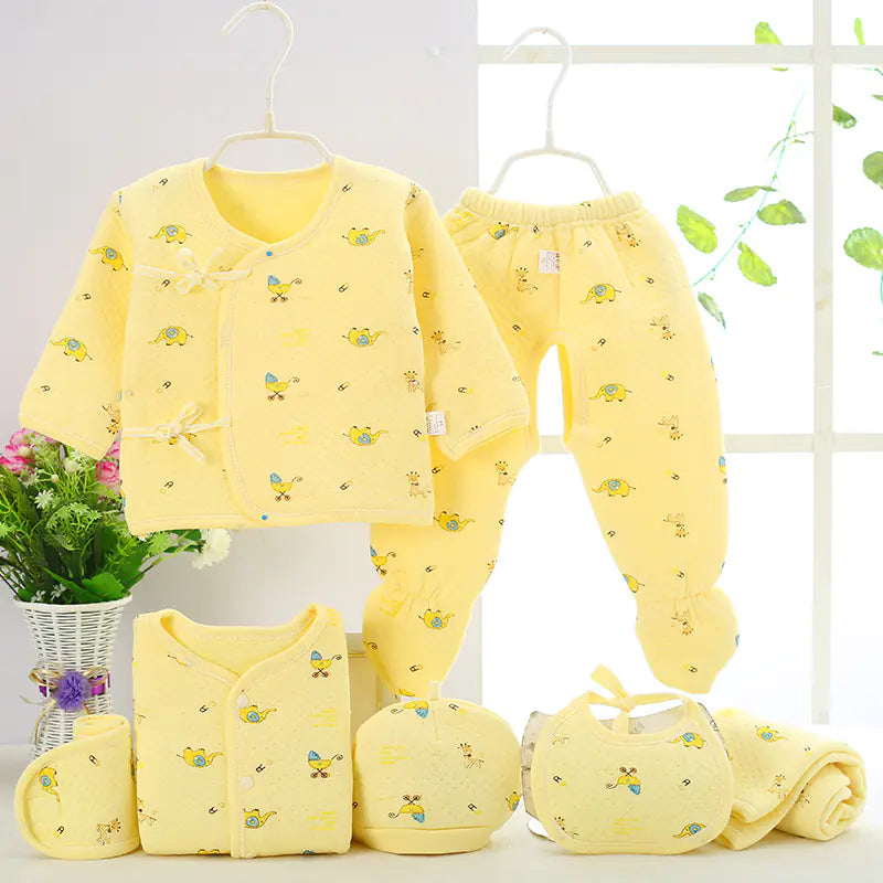 Luxury 7-Piece Cotton Clothing Set for Newborns