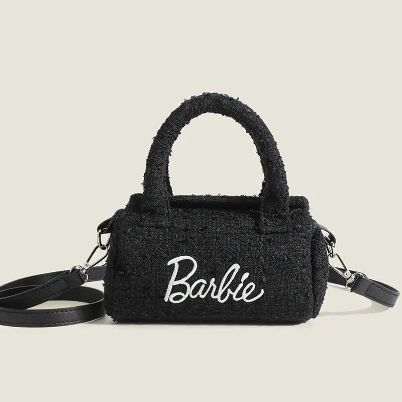 Barbie Collaboration Stylish Cylindrical Handbag