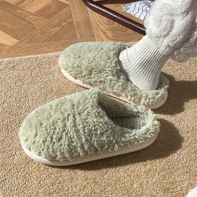 Cute Furry Winter Home Slippers for Women