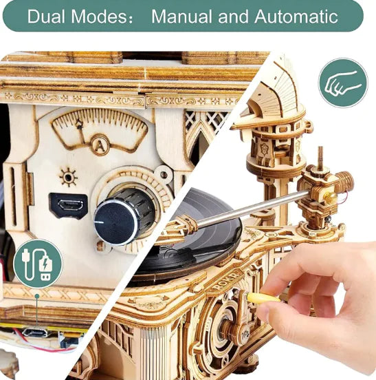 Wooden Gramophone Model