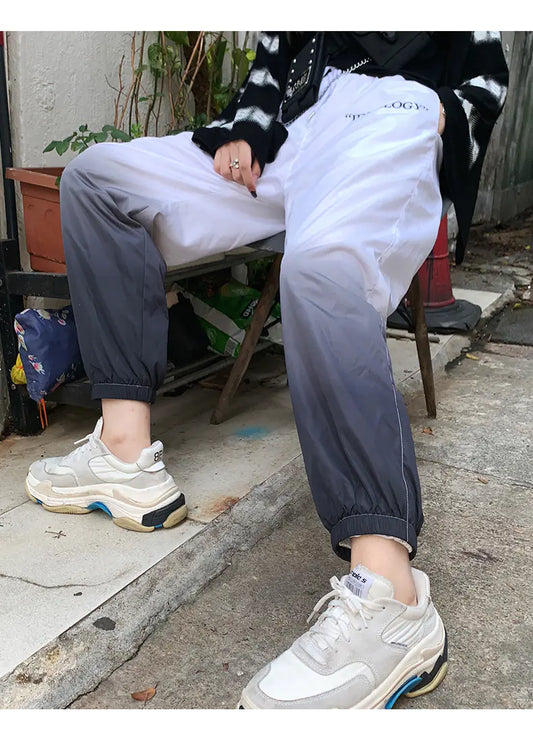 Gradient Joggers with Cuffed Hem