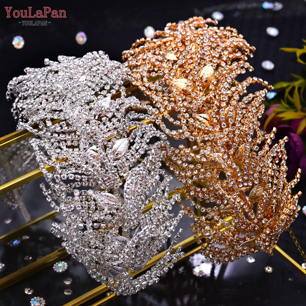 Luxury Rhinestone Hair Band for Wedding Bride