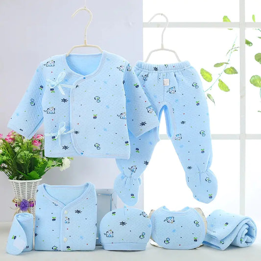 Luxury 7-Piece Cotton Clothing Set for Newborns