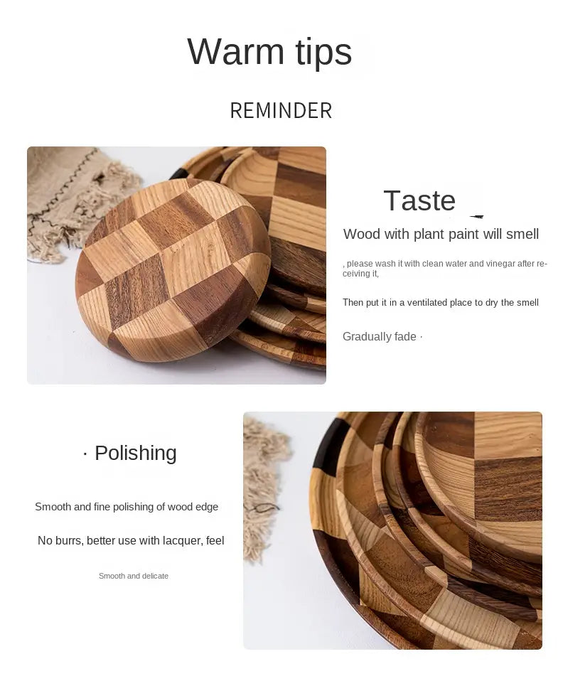 Acacia Wood Serving Plate - Easy to Clean (1 Piece)